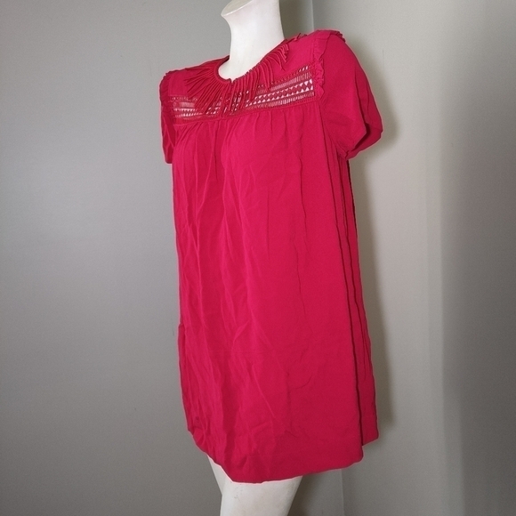 Maje Riseta Embellished Mini Dress Raspberry Red 2 - Picture 3 of 7